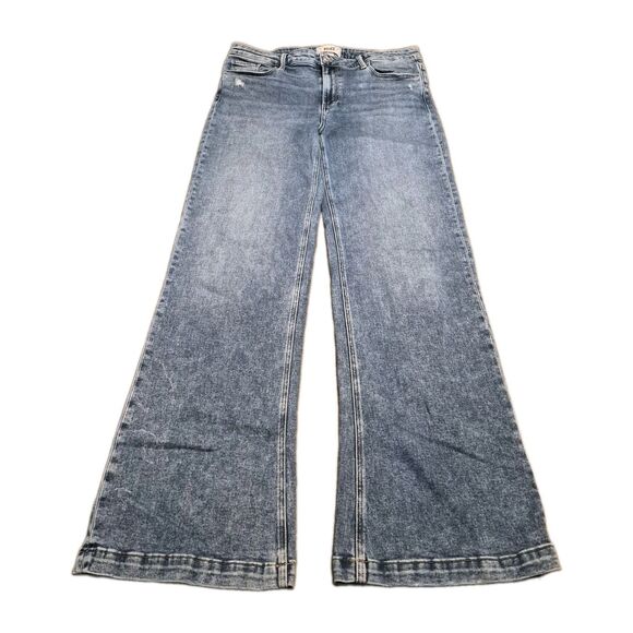 PAIGE Denim - Paige Sabine Jeans Women Size 31 Wide Leg Flare Stretch Shea Distress (31x31.5)